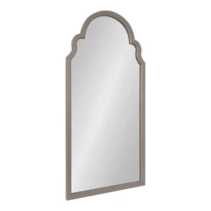 Hogan Wood Framed Arched Wall Mirror; 24 x 48; Gray; Farmhouse Moroccan Wall ... - Picture 1 of 8