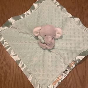Child of Mine Carters Elephant Sweet Little One Security Blanket Lovey Rattle - Picture 1 of 5