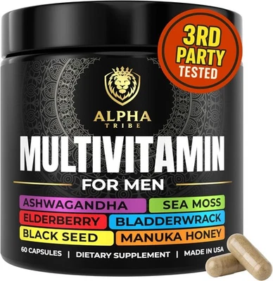 Multivitamínico Alpha Tribe para Hombre - 60 Cápsulas Foto 1 de 3