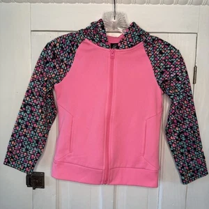 Girl’s C9 Champion Size Small 6-6x Pink Blue Colorful Pattern Hooded Coat Jacket - Picture 1 of 3