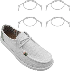 UamGlsob 2 Pairs Elastic Shoelaces for Hey 14"/35cm, 2 White - Picture 1 of 9
