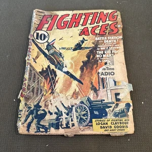 Fighting Aces 3 1942 Popular - Britische Kampfflugzeuge Angriff Deutsche Pulp Nervenkitzel - Bild 1 von 14