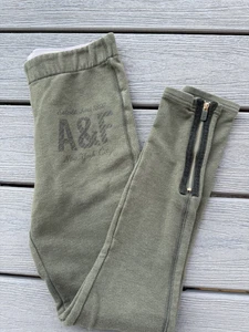 Abercrombie & Fitch Jogginghose Damen Gr. XS bestickt Vintage Preppy Ankle ZIP Y2K - Bild 1 von 5