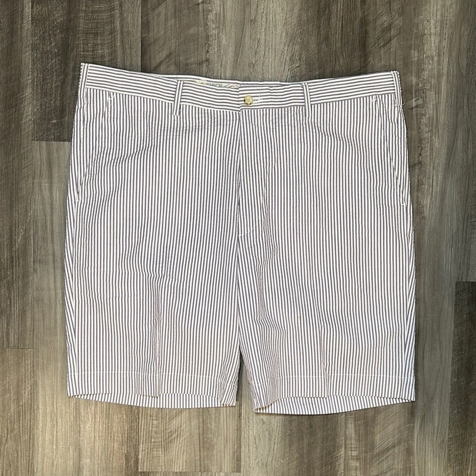 Berle Seersucker Striped Shorts - 40R - Image 1 of 4