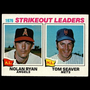 NOLAN RYAN TOM SEAVER 1977 Topps #6 1976 Strikeout Leaders Vintage - Picture 1 of 2