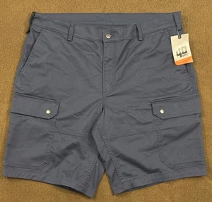 NWT DULUTH TRADING 40 GRIT Mens Navy Blue Flex Twill Standard Cargo Shorts 42x11 - Picture 1 of 6