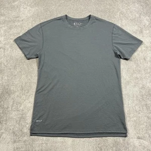 Camicia BYLT uomo grande grigia firmata girocollo manica corta misto cotone casual - Foto 1 di 9
