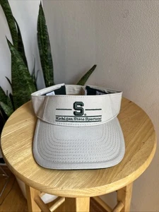 Vintage Michigan State Spartans Beige And Green Adjustable Visor, Golf Tennis - Picture 1 of 9