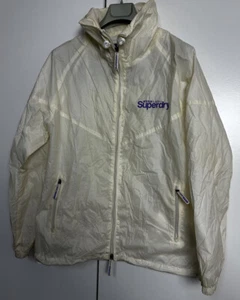 Superdry Stormtracker wasserdichte Nylon Jacke Windbreaker weiß creme Large - Bild 1 von 7