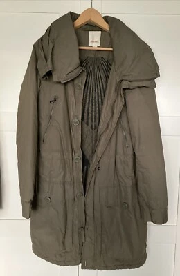 Diesel Ladies Quilted Coat Khaki Green 1990’s Parka Style Vintage Size 14 X - Image 1 of 4