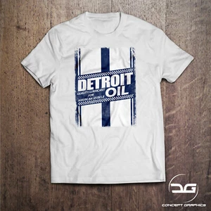 Detroit Oil Muscle Car Retro Vintage Classic Funny Novelty Enthusiast T-Shirt - Picture 1 of 2