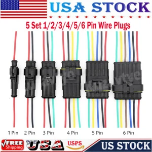 25 Sets Waterproof Car Connector Automotive Electrical Wire Connector Plug Kit - Picture 1 of 21