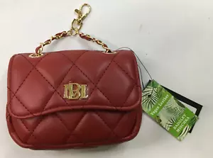 Badgley Mischka Purse Burgundy Quilted Mini Chain Vegan Crossbody - MSRP $49 - Picture 1 of 11