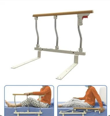 Rieles de cama plegables asistencia de seguridad manija barandilla de cama para ancianos adultos mayores Foto 1 de 2