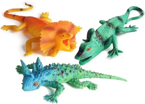 Figuras súper estiradas sin olor TPR juguetes realistas de lagarto alivio del estrés 3 piezas - Imagen 1 de 6