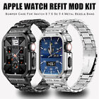 Étui bracelet iWatch en acier inoxydable pour Apple Watch Series 9 8 7 6 5 SE Ultra