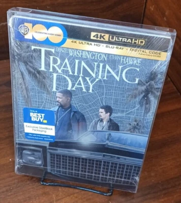 Training Day 4K STEELBOOK (4K+Blu-ray) NEW-PROTECTIVE SLEEVE-Free Box Shipping - Image 1 of 4