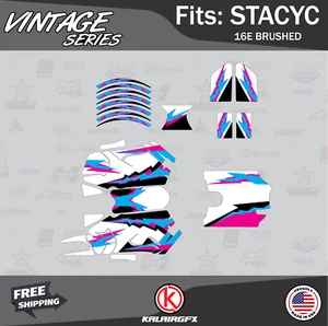 Kit de gráficos para bicicleta eléctrica cepillada STACYC 16E de colección - MAGENTA - Imagen 1 de 6