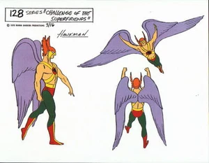 CHALLENGE Of The SUPER FRIENDS : HAWKMAN MODEL SHEET A DC ALEX TOTH - Picture 1 of 1