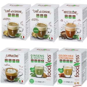 FoodNess Einzeldosis Beutel Ginseng Cappuccino Matcha Mokka Menge wählbar - Bild 1 von 7