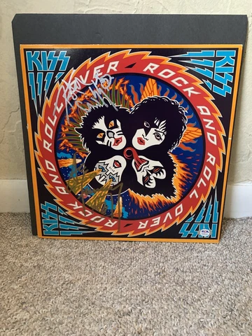 KISS Signed Album PETER CRISS Vinyl ACE FREHLEY Rock And Roll Over PSA/DNA COA Cover