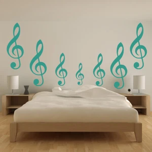 Treble Clef Musical Notes Wall Sticker Pack WS-33313 - Picture 1 of 10