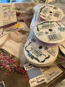 ribbon embroidery floral patterns and ribbons - Picture 1 of 7