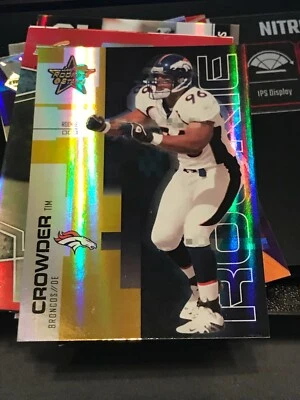  2007 Leaf Rookies and Stars Gold #183 Tim Crowder/25 RC BRONCOS! - Image 1 of 2