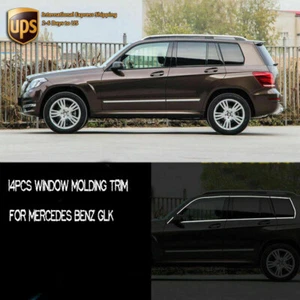 14Pcs Upper+ Lower Windows Molding Trim Decoration Strips For Mercedes Benz GLK - Picture 1 of 11
