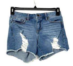 Sofia Jeans Lila Short Distressed Med Wash Cutoff Stretch Denim Shorts - Size 2 - Picture 1 of 7
