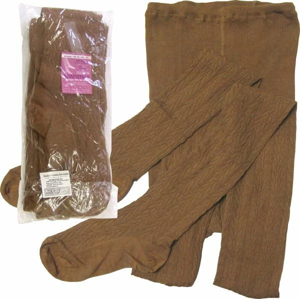 Damen Strumpfhose Gamaschen Warm Winter Blickdicht braun Колготки женские Узор - Bild 1 von 1