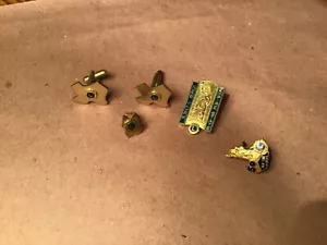 VINTAGE LION CLUB PINS CUFF LINK TEXAS NEW YORK 50 EMPIRE - Picture 1 of 1