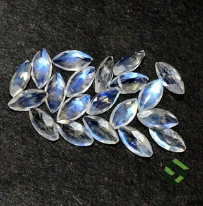 Rainbow Moonstone Marquise Cut 6x3 mm Lot 20 Pcs 4.66 CTS Loose Gemstones - Picture 1 of 5