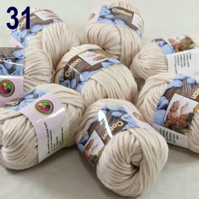 Sale 8Ballsx50gr Super Soft Cotton Hand Blankets Knitting Crochet Yarn 31 - Image 1 of 4
