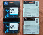 New 2 pieces HP 301 Black (CH561EE UUS) Original-Genuine Ink Cartridges