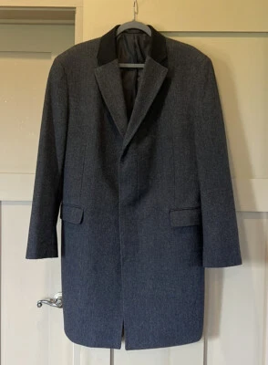 男式 Claiborne Blazer 大衣 46 普通羊毛混纺 — 第 1/4 张图片
