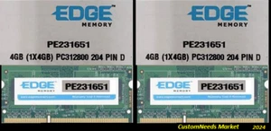 Edge 8GB (2x4GB) PC3-12800, DDR3-1600MHz) Memory Module (50% Shipping Cost) - Picture 1 of 1