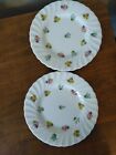 Mintons Scattered Flower Tea Side Plates Roses, Pansies, Forget me not X 2