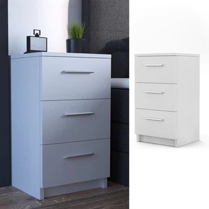 Nachtkommode Boxspringbett Nachtschrank Nachttisch Kommode Schrank Weiß Vicco - Bild 1 von 6