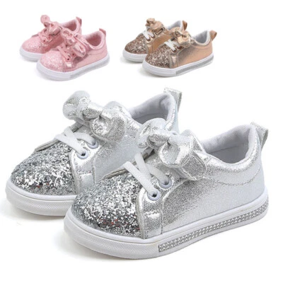 Baby Girls Kids Toddlers Sports Running Shoes School Trainers Gym Sneakers  Size - Image 1 of 4