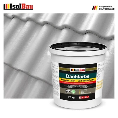 ISOLBAU Dachfarbe Steingrau 25 kg Sockelfarbe Fassadenfarbe Dachbeschichtung RAL Farbe