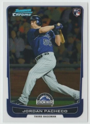Jordan Pacheco RC 2012 Bowman Chrome #168 - Colorado Rockies Foto 1 de 2