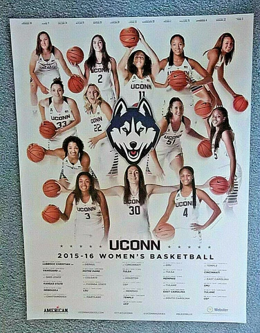 UCONN WOMENS HOOPS 2015-16 TEAM PHOTO TUCK/STEWIE/COLLI/KATIELOU/GABBY/JEFFERSON Cover