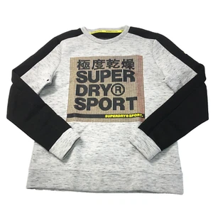 Sudadera SUPERDRY SPORT Para Hombre Gris y Negra Grande Elástica Jersey - Imagen 1 de 13
