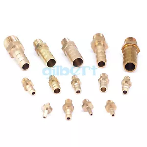2pcs Fit Tube I.D 2.5-10mm Barb-M3 M4 M5 M6 M8 M10 M12 Male Brass Tube Fitting - Picture 1 of 70