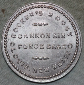 Cannon Air Force Base Rocker's Roost Good For 25 ¢ Token ~99 ¢ Tracked shipping - Picture 1 of 2