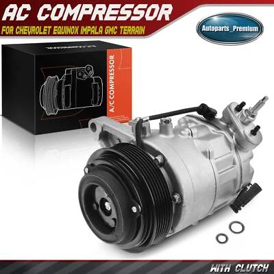 Compresor de aire acondicionado con polea de 6 ranuras para Chevy Equinox 2012-2016 Impala GMC Terrain Foto 1 de 4