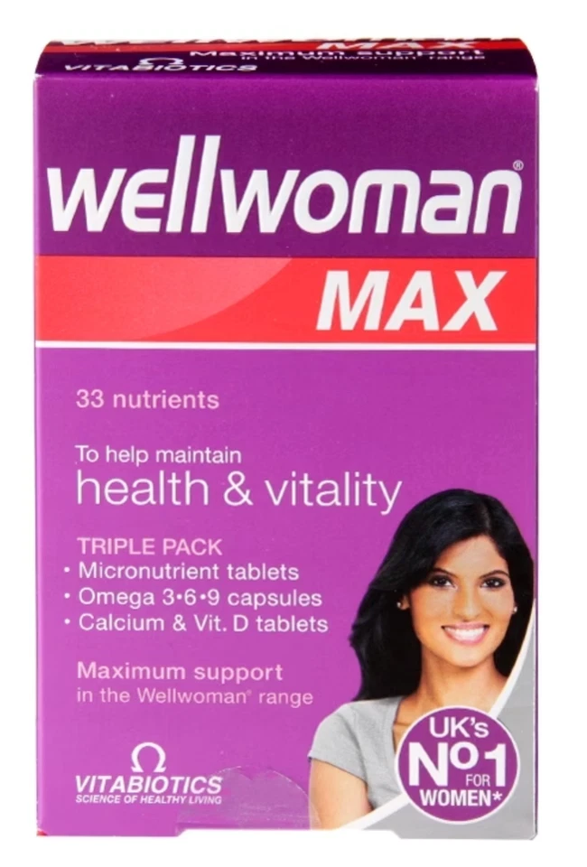 Vitabiotics Wellwoman Max Health & Vitality Maximum Support 84 Capsules - Image 1 of 1