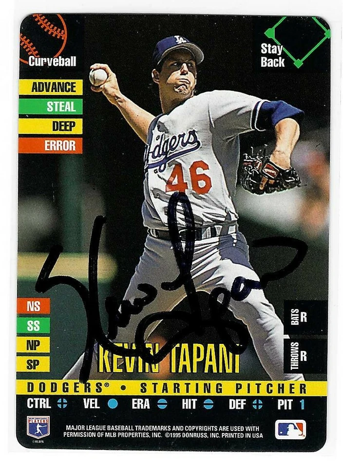 凯文·塔帕尼签名 1995 年 Donruss Top Of The Order 比赛卡 洛杉矶道奇队 — 第 1/1 张图片