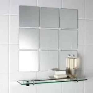 Square Silver Acrylic Wall Tiles - silver Mirror in Many Sizes - Picture 1 of 2